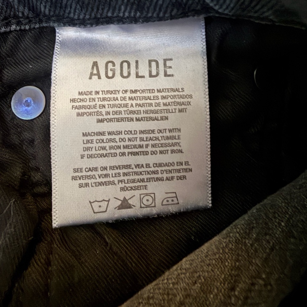 Agolde Kye Mid-Rise Straight Crop Pepper Size 27 - Picture 5 of 8